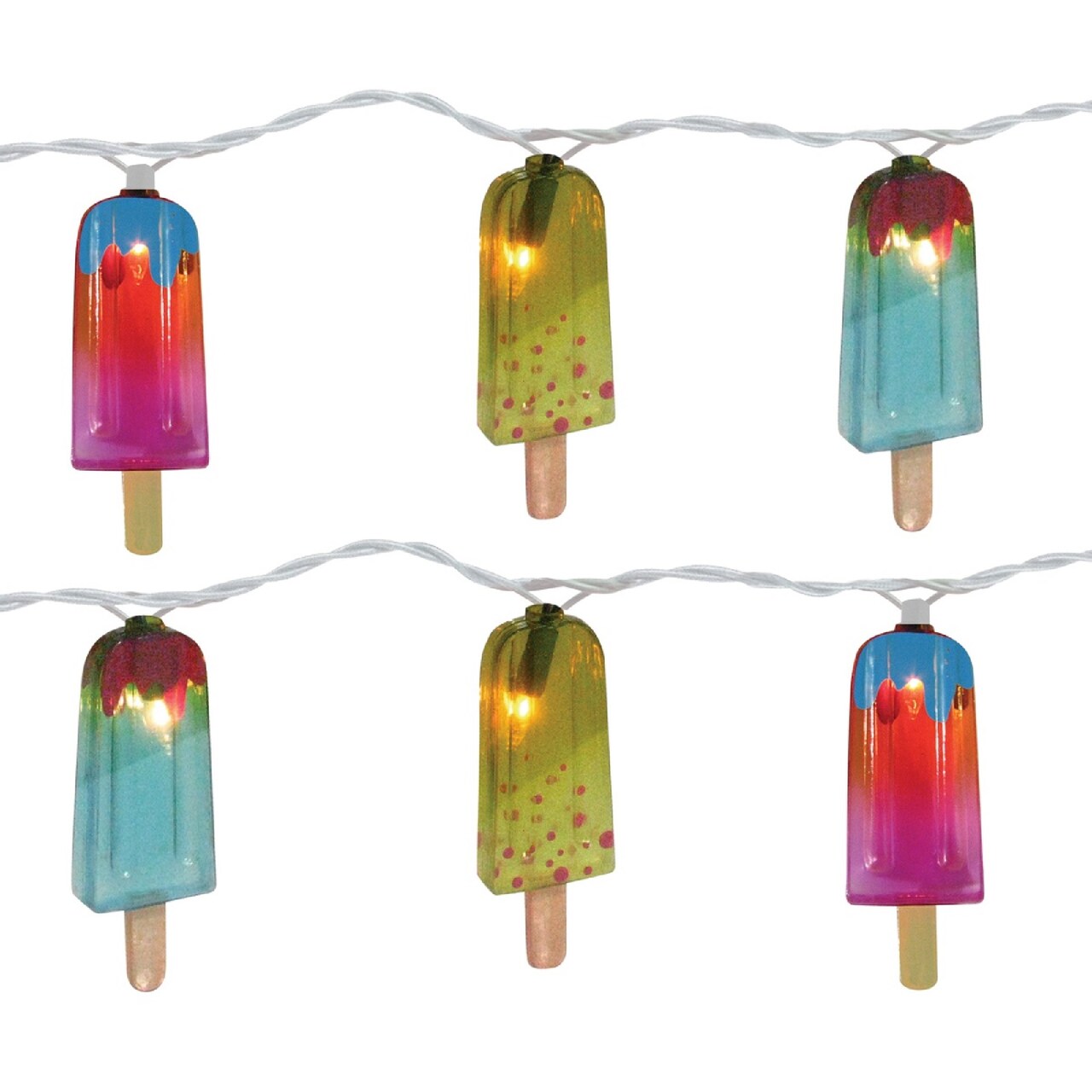 Brite Star 10ct Summer Frozen Confection Novelty Patio Lights - 11' - White Wire